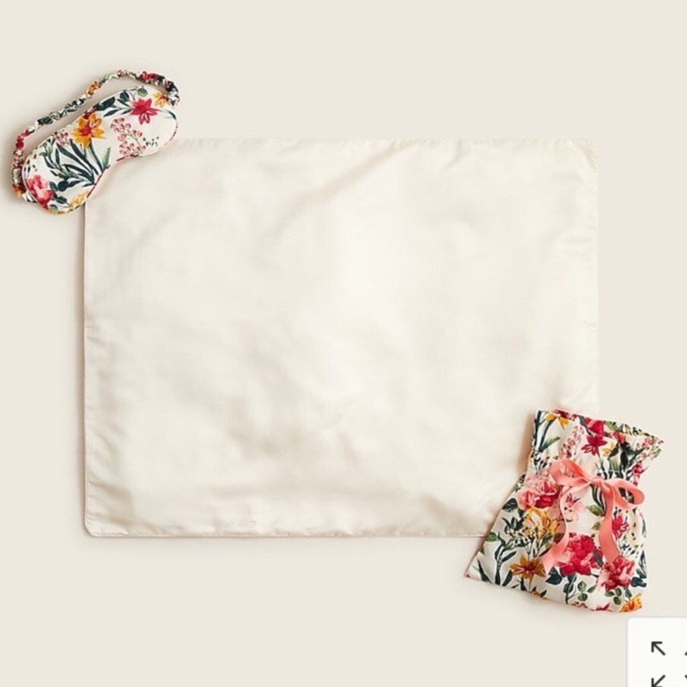 J. CREW Pillowcase Sleep Mask Pouch Set